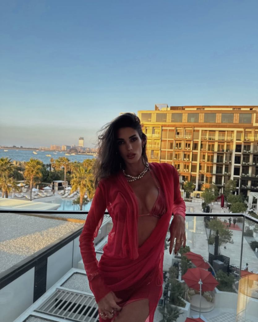 Marta Lopez Alamo - Hermione Red Triangle Side Tie 3D Bikini Set - Rosie Red Red Optical Long Sleeve Maxi Dress | Moeva | Set | Each week unveils new pieces—luxury swimwear, fluid resort silhouettes, and elevated summer-to-evening essentials designed to carry you from coastal escapes to city nights.