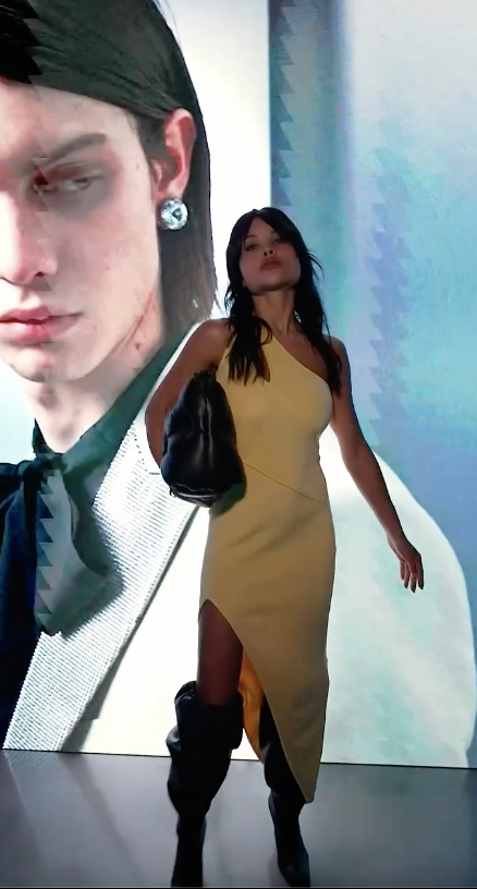 Elena Pani - Shore Yellow One-Shoulder Maxi Knitted Dress with Cut-Out Details | Moeva | RTW Dresses | Each week unveils new pieces—luxury swimwear, fluid resort silhouettes, and elevated summer-to-evening essentials designed to carry you from coastal escapes to city nights.