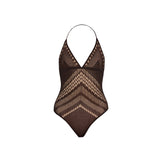 Villone Halter Neck Brown Swimsuit | Moeva | Swimsuit | Each week unveils new pieces—luxury swimwear, fluid resort silhouettes, and elevated summer-to-evening essentials designed to carry you from coastal escapes to city nights.