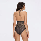 Villone Halter Neck Black Swimsuit | Moeva | Swimsuit | Each week unveils new pieces—luxury swimwear, fluid resort silhouettes, and elevated summer-to-evening essentials designed to carry you from coastal escapes to city nights.