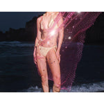 Sober Magazine - Sarita Yellow Triangle Wave Textured Side Tie Bikini Set | Moeva | Bikini Set | Each week unveils new pieces—luxury swimwear, fluid resort silhouettes, and elevated summer-to-evening essentials designed to carry you from coastal escapes to city nights.