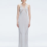 Ella Mendelsohn - Odessa Silver V Neck Knit Maxi Dress | Moeva | | Each week unveils new pieces—luxury swimwear, fluid resort silhouettes, and elevated summer-to-evening essentials designed to carry you from coastal escapes to city nights.