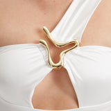 Halin White One Shoulder Satin Swimsuit | Moeva | Swimsuit | Each week unveils new pieces—luxury swimwear, fluid resort silhouettes, and elevated summer-to-evening essentials designed to carry you from coastal escapes to city nights.