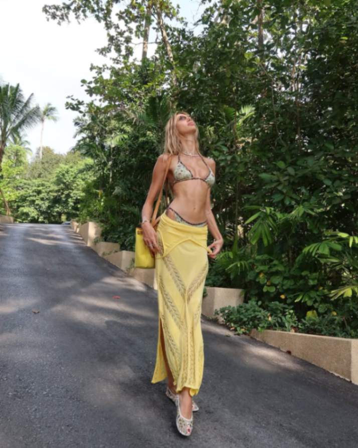 Sevval Sahin - Mimi Yellow Knit Sleeveless Maxi Dress | Moeva | Dress | Each week unveils new pieces—luxury swimwear, fluid resort silhouettes, and elevated summer-to-evening essentials designed to carry you from coastal escapes to city nights.