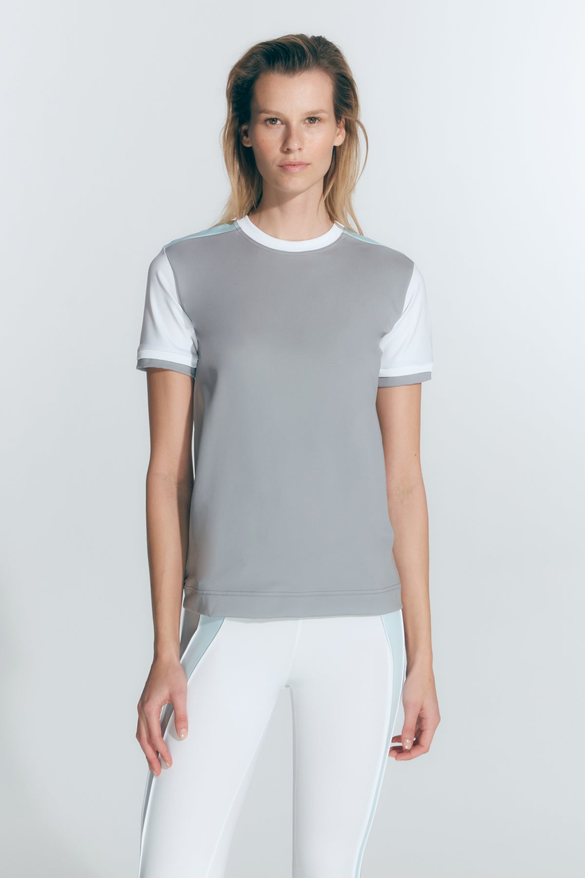 Leticia Green Grey White T-Shirt