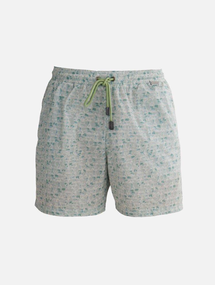 Louis Green Abstract Quick-Dry Swim Shorts | Moeva | Men Ultralight Swim Shorts | Each week unveils new pieces—luxury swimwear, fluid resort silhouettes, and elevated summer-to-evening essentials designed to carry you from coastal escapes to city nights.