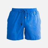 Louis Sax Blue Quick-Dry Swim Shorts | Moeva | Men Ultralight Swim Shorts | Each week unveils new pieces—luxury swimwear, fluid resort silhouettes, and elevated summer-to-evening essentials designed to carry you from coastal escapes to city nights.