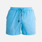 Louis Turquoise Quick-Dry Swim Shorts | Moeva | Men Ultralight Swim Shorts | Each week unveils new pieces—luxury swimwear, fluid resort silhouettes, and elevated summer-to-evening essentials designed to carry you from coastal escapes to city nights.
