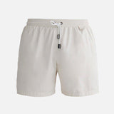 Louis White Quick-Dry Swim Shorts | Moeva | Men Ultralight Swim Shorts | Each week unveils new pieces—luxury swimwear, fluid resort silhouettes, and elevated summer-to-evening essentials designed to carry you from coastal escapes to city nights.