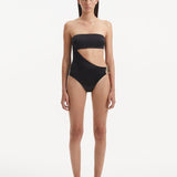 Gigi & Bella Hadid - Marilla Black Bandeau Satin Swimsuit | Moeva | Swimsuit | Each week unveils new pieces—luxury swimwear, fluid resort silhouettes, and elevated summer-to-evening essentials designed to carry you from coastal escapes to city nights.