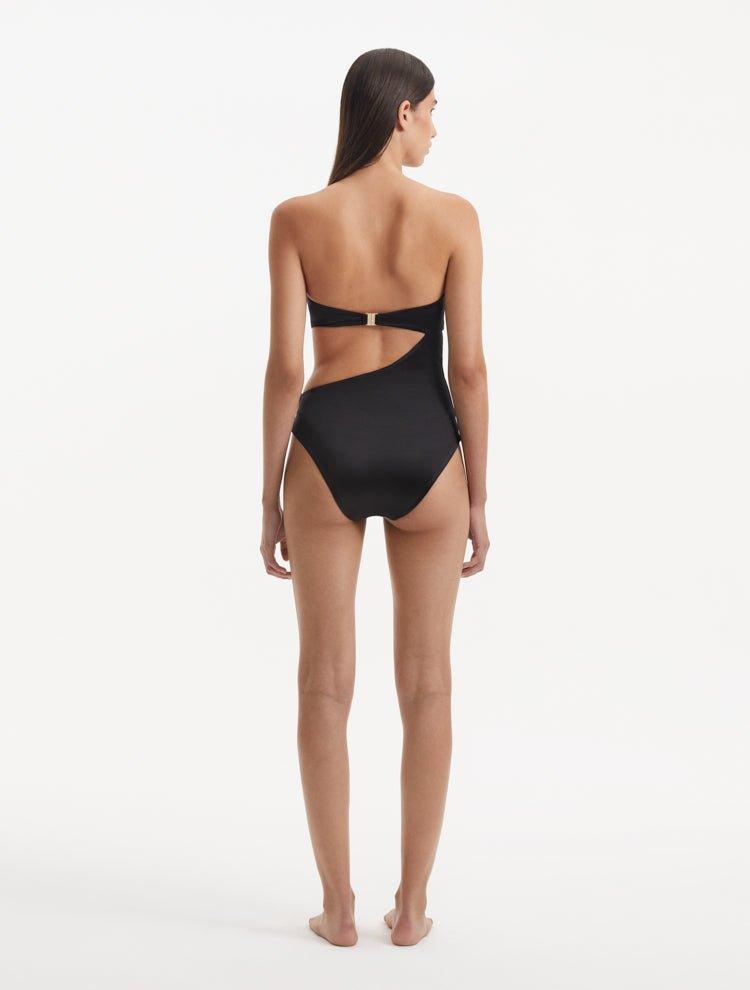 Gigi & Bella Hadid - Marilla Black Bandeau Satin Swimsuit | Moeva | Swimsuit | Each week unveils new pieces—luxury swimwear, fluid resort silhouettes, and elevated summer-to-evening essentials designed to carry you from coastal escapes to city nights.