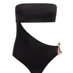Gigi & Bella Hadid - Marilla Black Bandeau Satin Swimsuit | Moeva | Swimsuit | Each week unveils new pieces—luxury swimwear, fluid resort silhouettes, and elevated summer-to-evening essentials designed to carry you from coastal escapes to city nights.