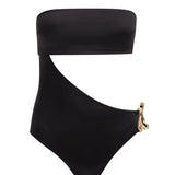 Gigi & Bella Hadid - Marilla Black Bandeau Satin Swimsuit | Moeva | Swimsuit | Each week unveils new pieces—luxury swimwear, fluid resort silhouettes, and elevated summer-to-evening essentials designed to carry you from coastal escapes to city nights.