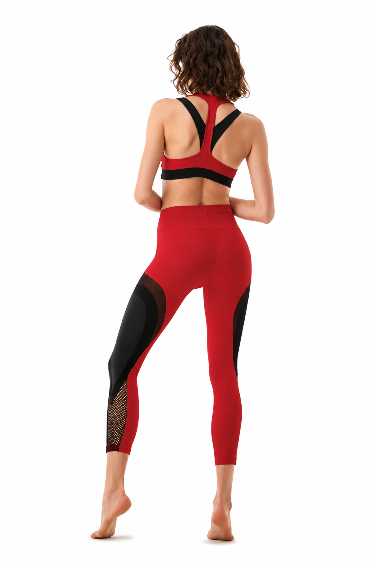 Mila Red/Black Leggings