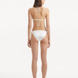 Rhea White Triangle Side Tie Satin Bikini Set | Moeva | | Each week unveils new pieces—luxury swimwear, fluid resort silhouettes, and elevated summer-to-evening essentials designed to carry you from coastal escapes to city nights.