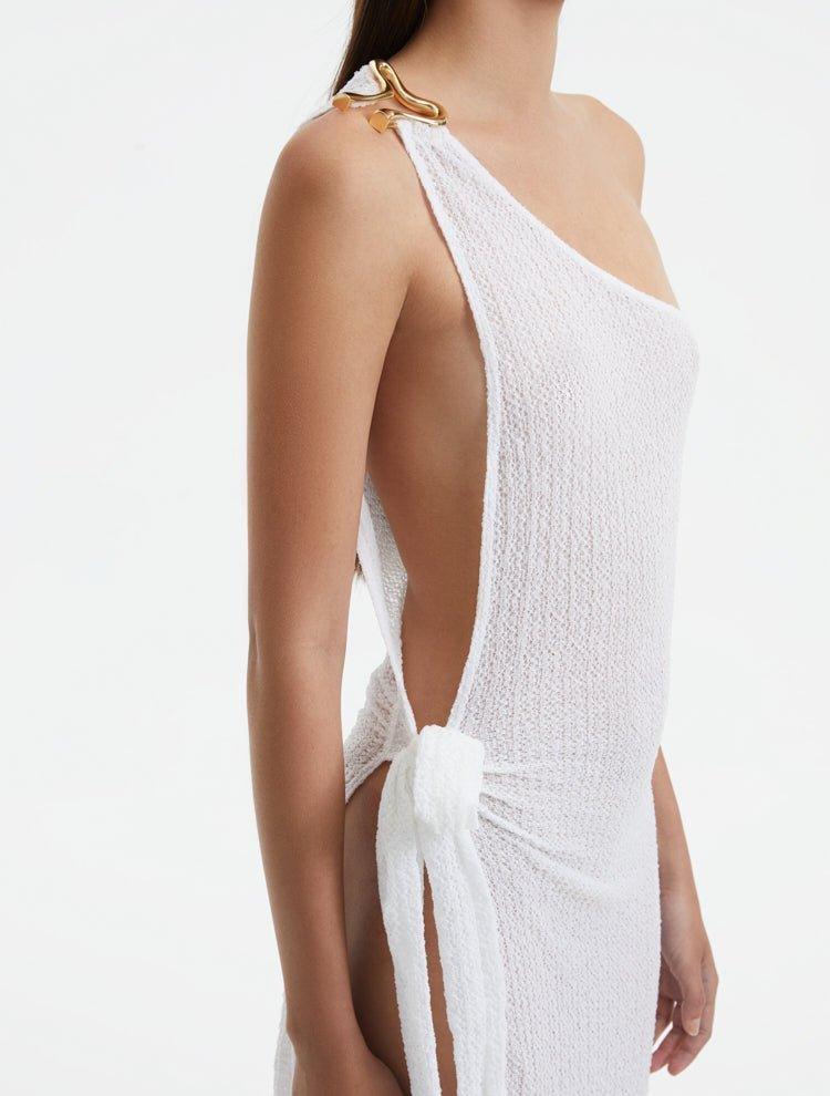 Sara Sampaio - Susanna White Dress | Moeva | Beachwear Dresses | Each week unveils new pieces—luxury swimwear, fluid resort silhouettes, and elevated summer-to-evening essentials designed to carry you from coastal escapes to city nights.