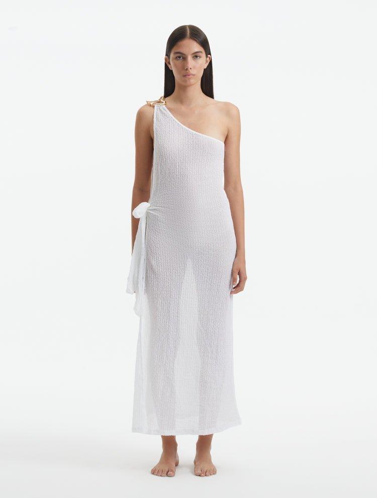 Sara Sampaio - Susanna White Dress | Moeva | Beachwear Dresses | Each week unveils new pieces—luxury swimwear, fluid resort silhouettes, and elevated summer-to-evening essentials designed to carry you from coastal escapes to city nights.