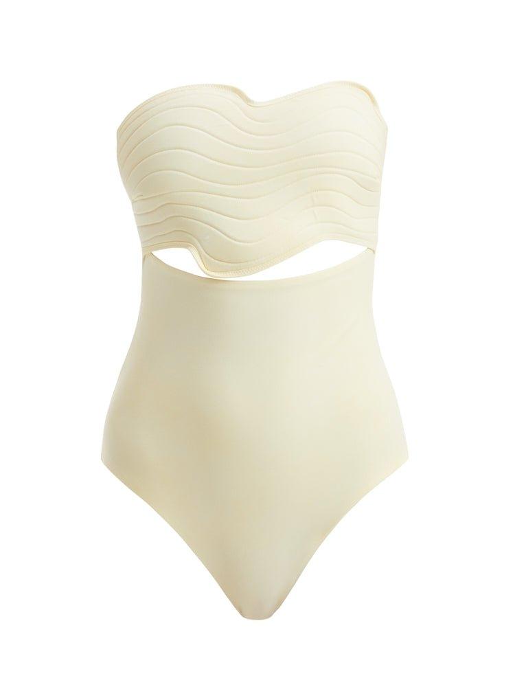 Adria Yellow Bandeu Swimsuit | Moeva | Swimsuit | Each week unveils new pieces—luxury swimwear, fluid resort silhouettes, and elevated summer-to-evening essentials designed to carry you from coastal escapes to city nights.