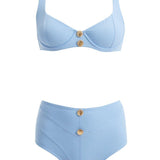 Adva Baby Blue Balconette Textured High Waist Bikini Set | Moeva | | Each week unveils new pieces—luxury swimwear, fluid resort silhouettes, and elevated summer-to-evening essentials designed to carry you from coastal escapes to city nights.