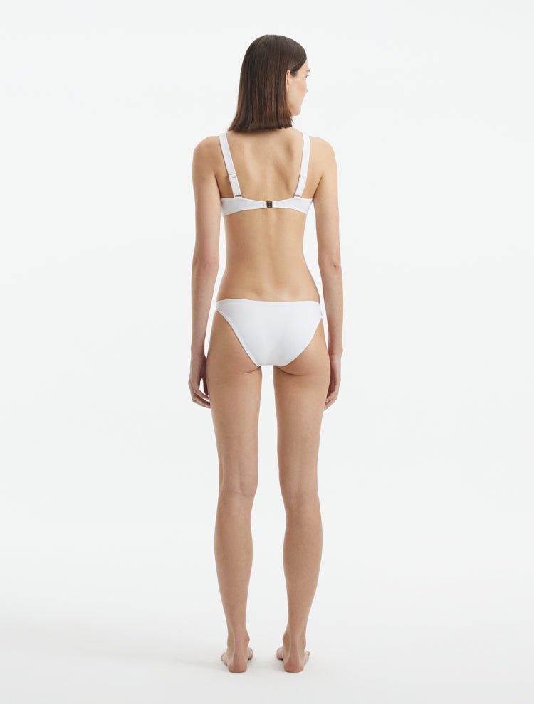 Aeron White Mid Coverage Bikini Bottom | Moeva | Bikini Bottom | Each week unveils new pieces—luxury swimwear, fluid resort silhouettes, and elevated summer-to-evening essentials designed to carry you from coastal escapes to city nights.