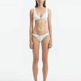 Aeron White Mid Coverage Bikini Bottom | Moeva | Bikini Bottom | Each week unveils new pieces—luxury swimwear, fluid resort silhouettes, and elevated summer-to-evening essentials designed to carry you from coastal escapes to city nights.