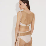 Alejandra Nude Rhinestone Details Mesh Top | Moeva | Beachwear Tops | Each week unveils new pieces—luxury swimwear, fluid resort silhouettes, and elevated summer-to-evening essentials designed to carry you from coastal escapes to city nights.