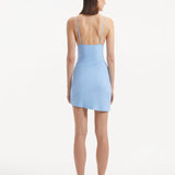 Antonia Baby Blue High-Waist Wrap Mini Skirt | Moeva | Skirt | Each week unveils new pieces—luxury swimwear, fluid resort silhouettes, and elevated summer-to-evening essentials designed to carry you from coastal escapes to city nights.