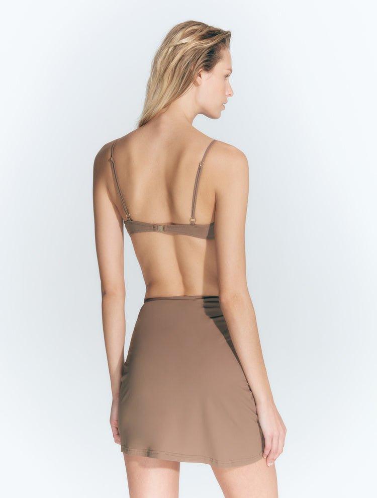 Antonia Nude High-Waist Wrap Mini Skirt | Moeva | Skirt | Each week unveils new pieces—luxury swimwear, fluid resort silhouettes, and elevated summer-to-evening essentials designed to carry you from coastal escapes to city nights.