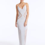 Anastasia Biserova - Azalea Silver Knitted Maxi Dress with Side Mesh Panels | Moeva | Dress | Each week unveils new pieces—luxury swimwear, fluid resort silhouettes, and elevated summer-to-evening essentials designed to carry you from coastal escapes to city nights.