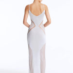 Anastasia Biserova - Azalea Silver Knitted Maxi Dress with Side Mesh Panels | Moeva | Dress | Each week unveils new pieces—luxury swimwear, fluid resort silhouettes, and elevated summer-to-evening essentials designed to carry you from coastal escapes to city nights.
