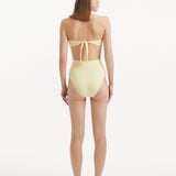 Baia Yellow High Waist Bikini Bottom | Moeva | Bikini Bottom | Each week unveils new pieces—luxury swimwear, fluid resort silhouettes, and elevated summer-to-evening essentials designed to carry you from coastal escapes to city nights.
