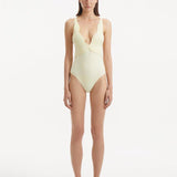 Virginia Stablum - Breena Yellow V Neck Swimsuit - Ephram Yellow Wave-Textured Mini Skirt | Moeva | Set | Each week unveils new pieces—luxury swimwear, fluid resort silhouettes, and elevated summer-to-evening essentials designed to carry you from coastal escapes to city nights.