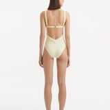 Virginia Stablum - Breena Yellow V Neck Swimsuit - Ephram Yellow Wave-Textured Mini Skirt | Moeva | Set | Each week unveils new pieces—luxury swimwear, fluid resort silhouettes, and elevated summer-to-evening essentials designed to carry you from coastal escapes to city nights.