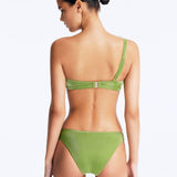 Calix Green Mid Coverage Bikini Bottom | Moeva | Bikini Bottom | Each week unveils new pieces—luxury swimwear, fluid resort silhouettes, and elevated summer-to-evening essentials designed to carry you from coastal escapes to city nights.