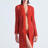Chantel Long Sleeve Knit Mini Kaftan | Moeva | Kaftans | Each week unveils new pieces—luxury swimwear, fluid resort silhouettes, and elevated summer-to-evening essentials designed to carry you from coastal escapes to city nights.