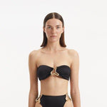 Olivia Ponton - Clyde Black Bandeau High Waist Satin Bikini Set | Moeva | Bikini Sets | Each week unveils new pieces—luxury swimwear, fluid resort silhouettes, and elevated summer-to-evening essentials designed to carry you from coastal escapes to city nights.