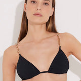 Como Black Triangle Solid Bikini Top | Moeva | Bikini Top | Each week unveils new pieces—luxury swimwear, fluid resort silhouettes, and elevated summer-to-evening essentials designed to carry you from coastal escapes to city nights.