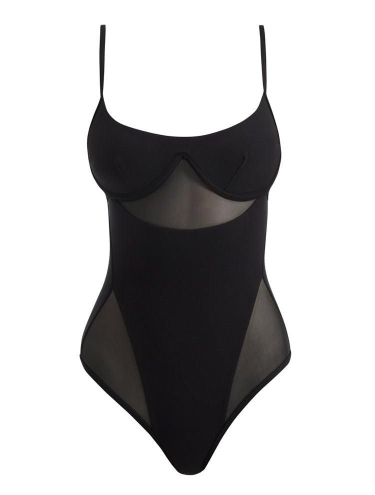 Darya Black Scoop Neck Swimsuit | Moeva | Swimsuit | Each week unveils new pieces—luxury swimwear, fluid resort silhouettes, and elevated summer-to-evening essentials designed to carry you from coastal escapes to city nights.