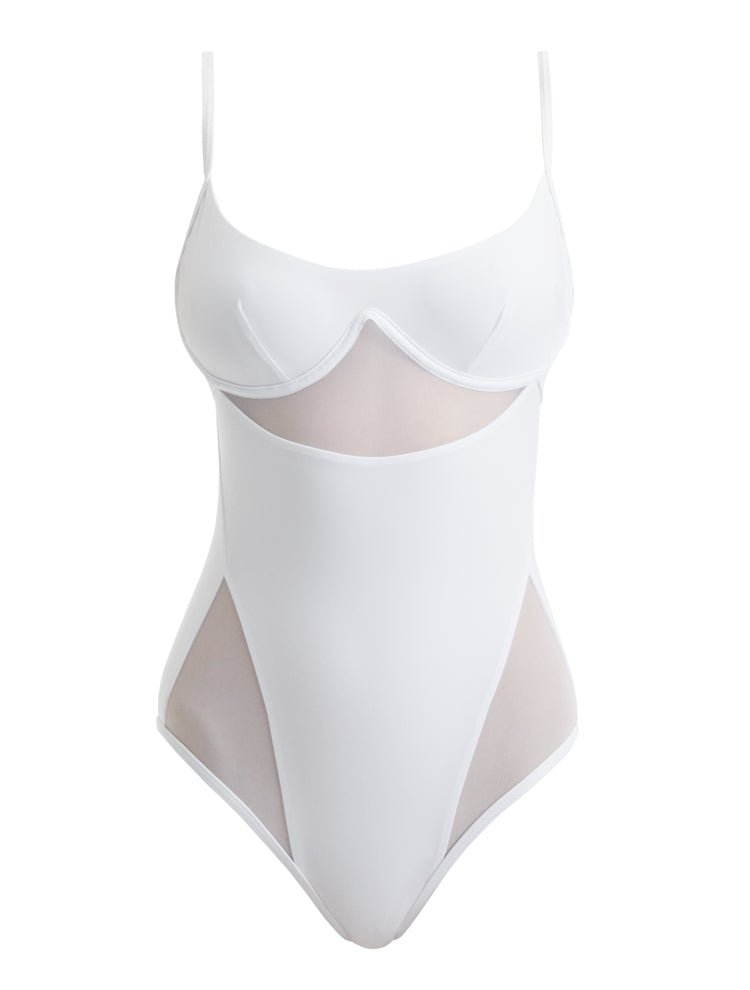 Darya White Swimsuit -Swimsuit Moeva