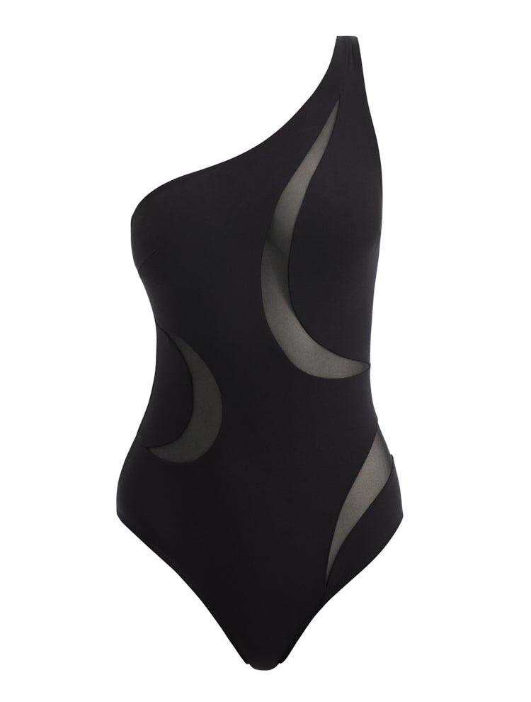 Delta Black One Shoulder Swimsuit | Moeva | Swimsuit | Each week unveils new pieces—luxury swimwear, fluid resort silhouettes, and elevated summer-to-evening essentials designed to carry you from coastal escapes to city nights.