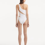 Sofi Tukker - Delta White One Shoulder Swimsuit | Moeva | Swimsuit | Each week unveils new pieces—luxury swimwear, fluid resort silhouettes, and elevated summer-to-evening essentials designed to carry you from coastal escapes to city nights.