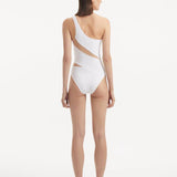 Sofi Tukker - Delta White One Shoulder Swimsuit | Moeva | Swimsuit | Each week unveils new pieces—luxury swimwear, fluid resort silhouettes, and elevated summer-to-evening essentials designed to carry you from coastal escapes to city nights.