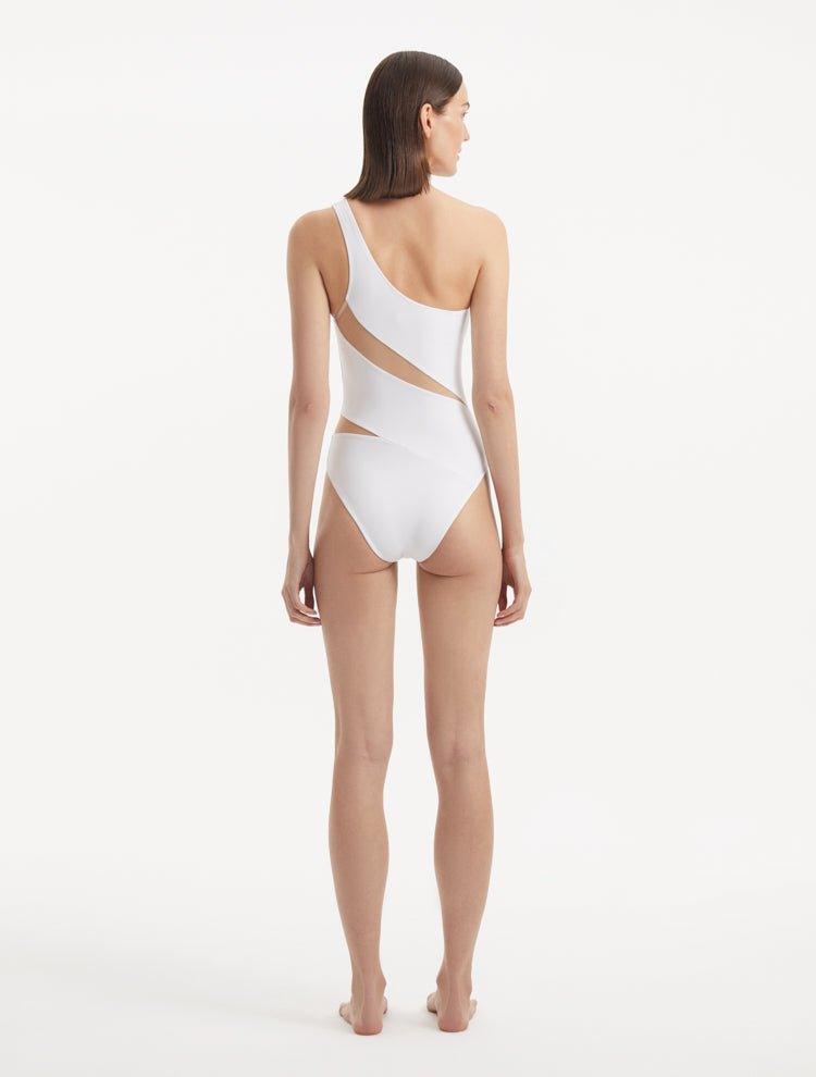 Sofi Tukker - Delta White One Shoulder Swimsuit | Moeva | Swimsuit | Each week unveils new pieces—luxury swimwear, fluid resort silhouettes, and elevated summer-to-evening essentials designed to carry you from coastal escapes to city nights.