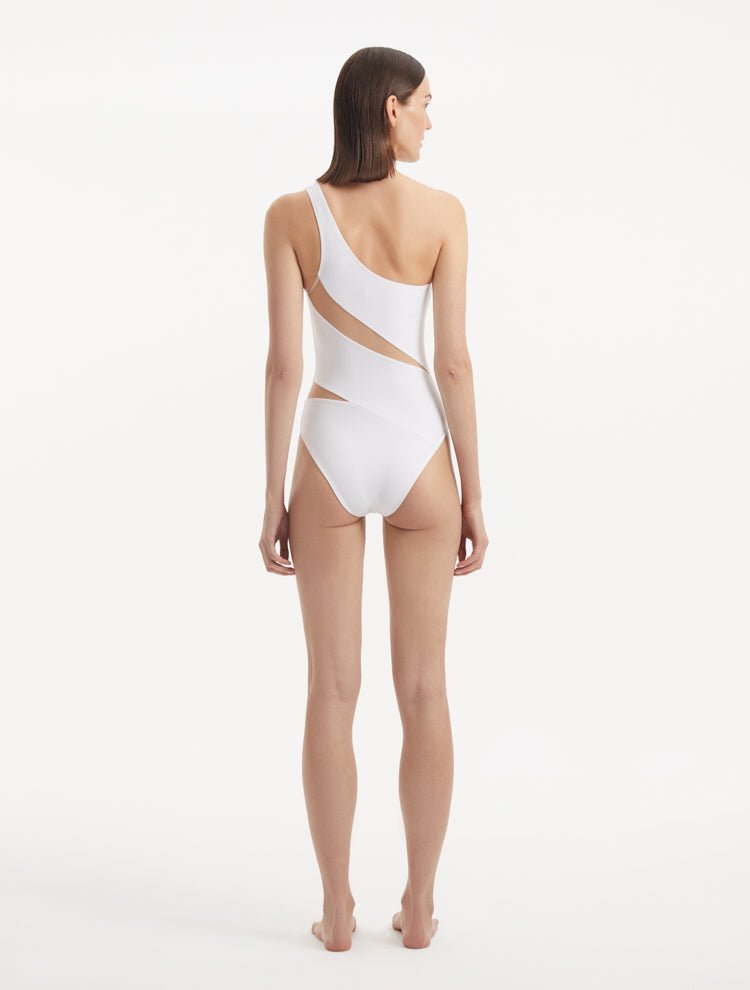 Delta White Swimsuit -Swimsuit Moeva
