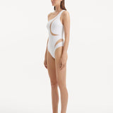Sofi Tukker - Delta White One Shoulder Swimsuit | Moeva | Swimsuit | Each week unveils new pieces—luxury swimwear, fluid resort silhouettes, and elevated summer-to-evening essentials designed to carry you from coastal escapes to city nights.