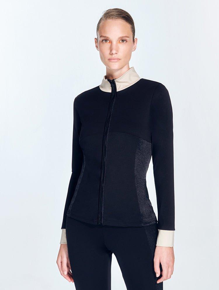 Dolores Black/Nude Jacket | Moeva | Activewear | Each week unveils new pieces—luxury swimwear, fluid resort silhouettes, and elevated summer-to-evening essentials designed to carry you from coastal escapes to city nights.