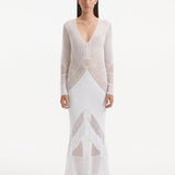 Şeyma Subaşı - Elba White Long Sleeve Knit Fringe Maxi Dress | Moeva | Dress | Each week unveils new pieces—luxury swimwear, fluid resort silhouettes, and elevated summer-to-evening essentials designed to carry you from coastal escapes to city nights.