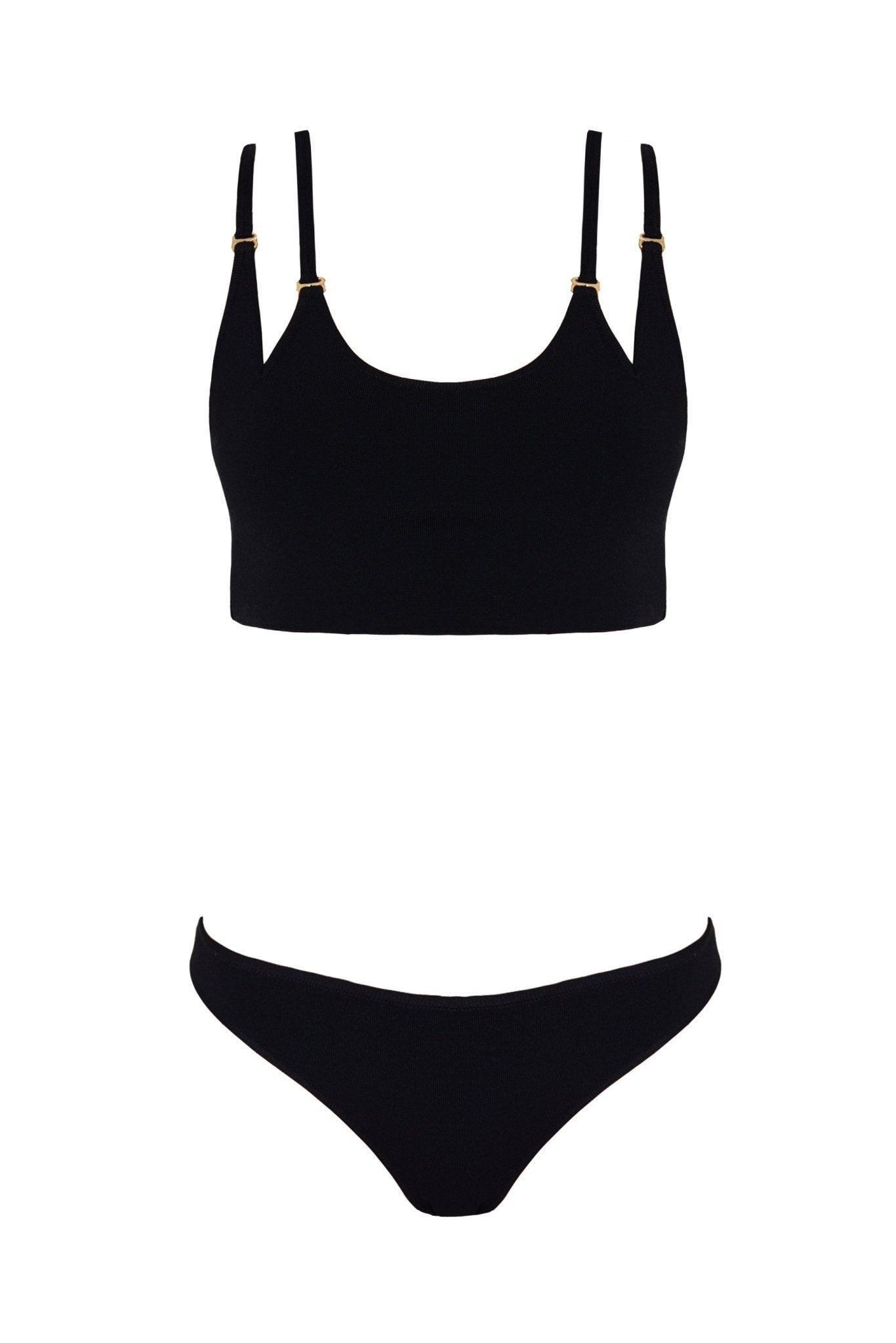 Erie Black Bikini Set | Moeva | Bikini Set | Each week unveils new pieces—luxury swimwear, fluid resort silhouettes, and elevated summer-to-evening essentials designed to carry you from coastal escapes to city nights.