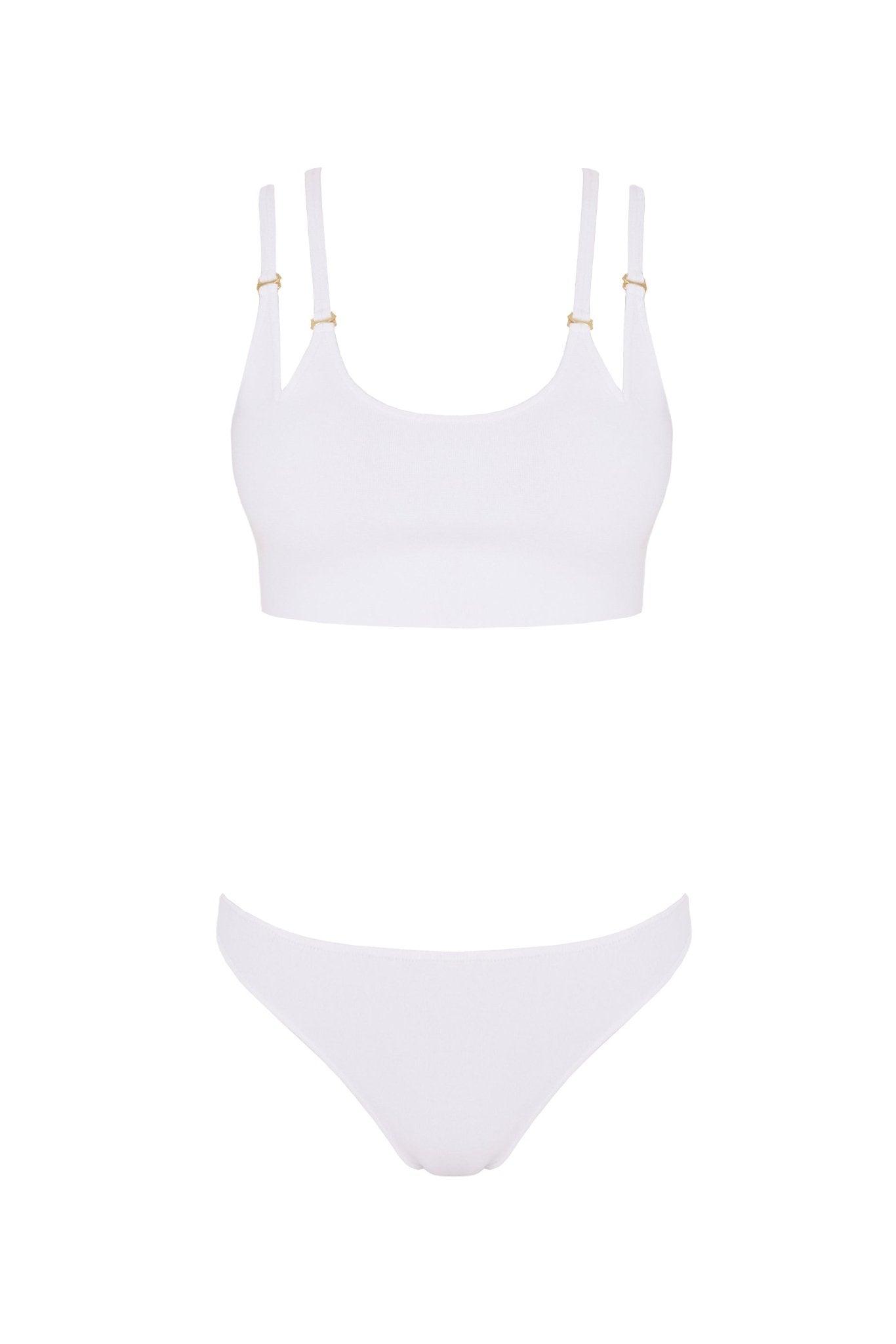 Erie White Bikini Set | Moeva | Bikini Set | Each week unveils new pieces—luxury swimwear, fluid resort silhouettes, and elevated summer-to-evening essentials designed to carry you from coastal escapes to city nights.