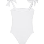 Everlee White Kids Swimsuit with Bow Strap Detail | Moeva | Swimsuit | Each week unveils new pieces—luxury swimwear, fluid resort silhouettes, and elevated summer-to-evening essentials designed to carry you from coastal escapes to city nights.